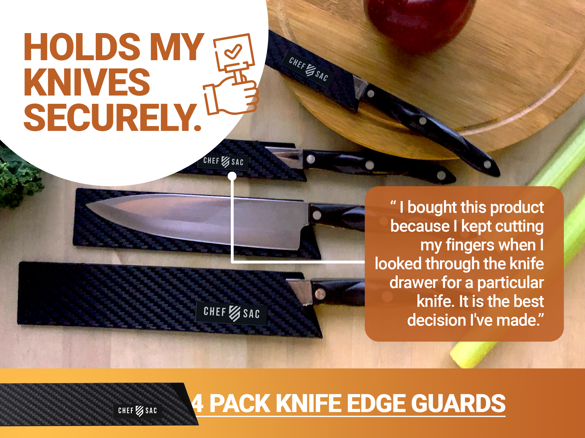 Knife Blade Guards, 10 Piece Knife Sheath Set