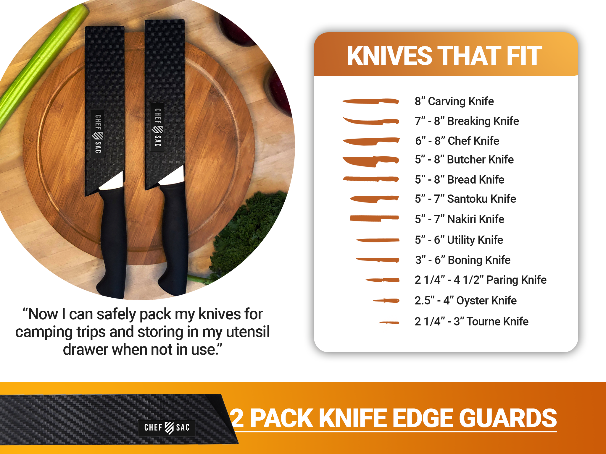 Knife Edge Guard 2-Piece Set (8.5 Blades)