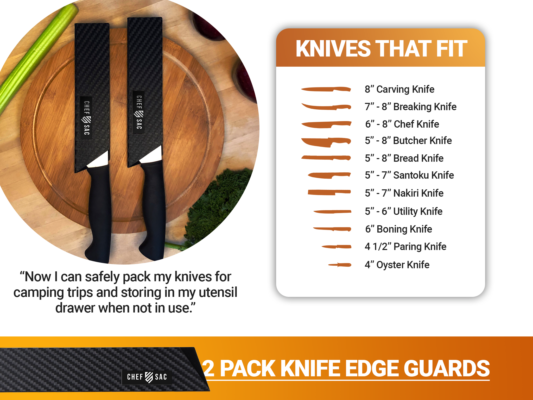 Knife Edge Guard 2-Piece Set (8.5" Blades)