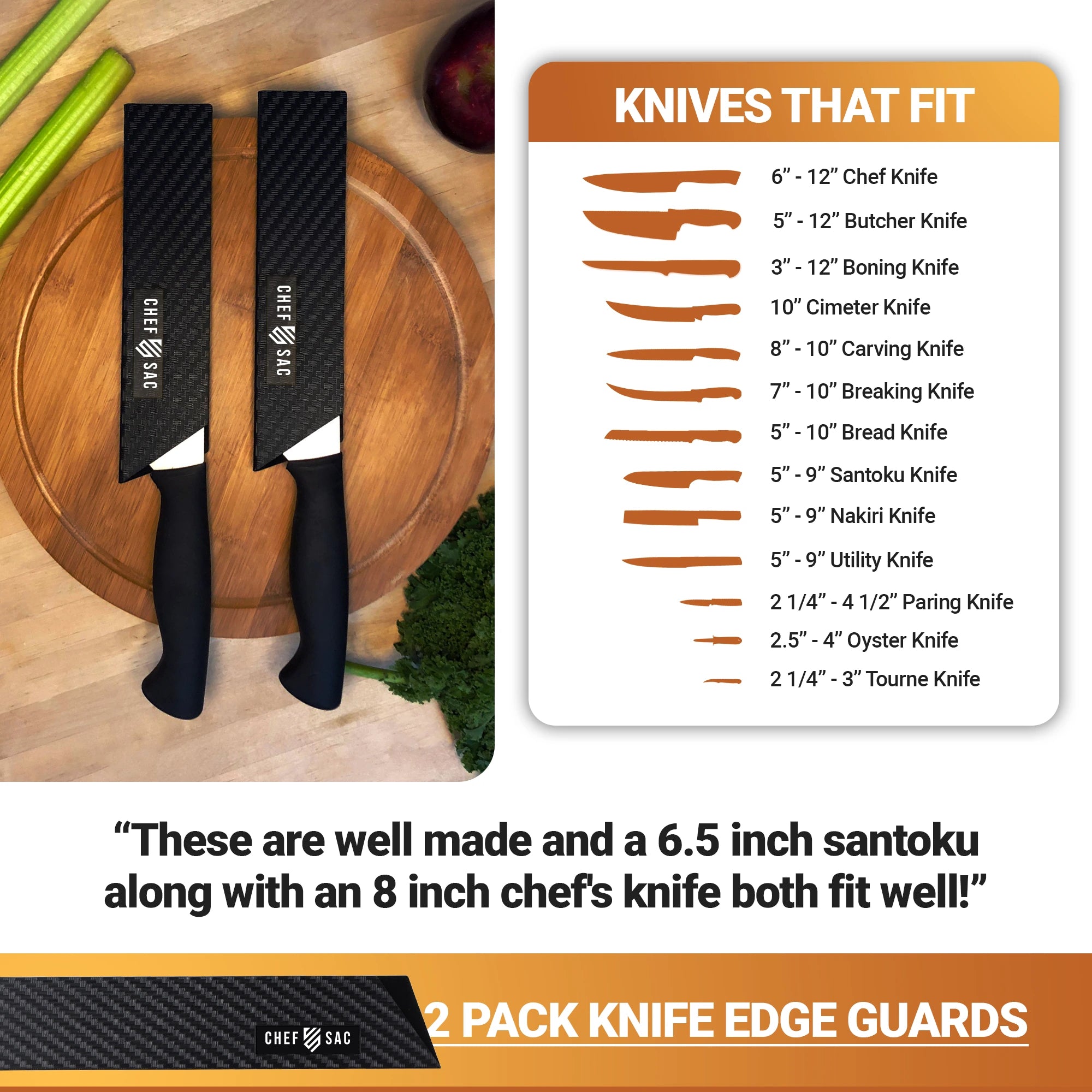 Knife Edge Guard 2-Piece Set (8.5" Blades)