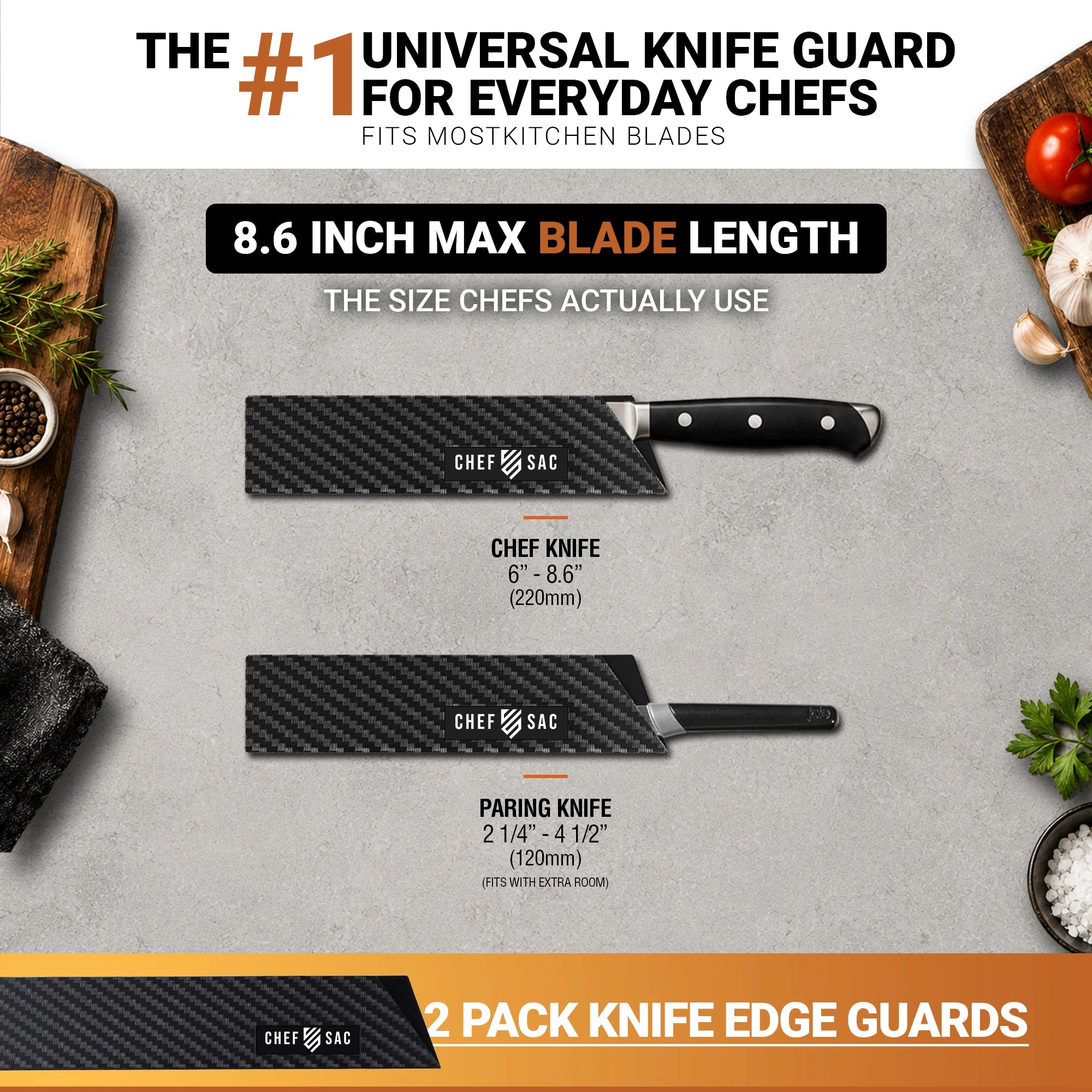 Knife Edge Guard 2-Piece Set (8.5" Blades)