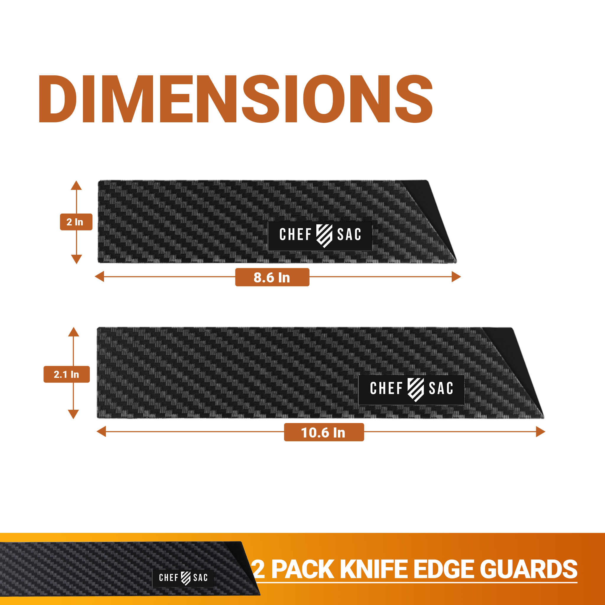 Knife Edge Guard 2-Piece Set (8.5" Blades)