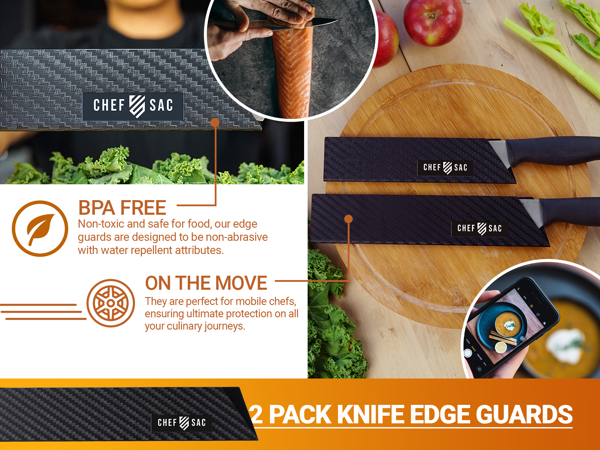 8-Piece Kitchen Knife Edge Guard 