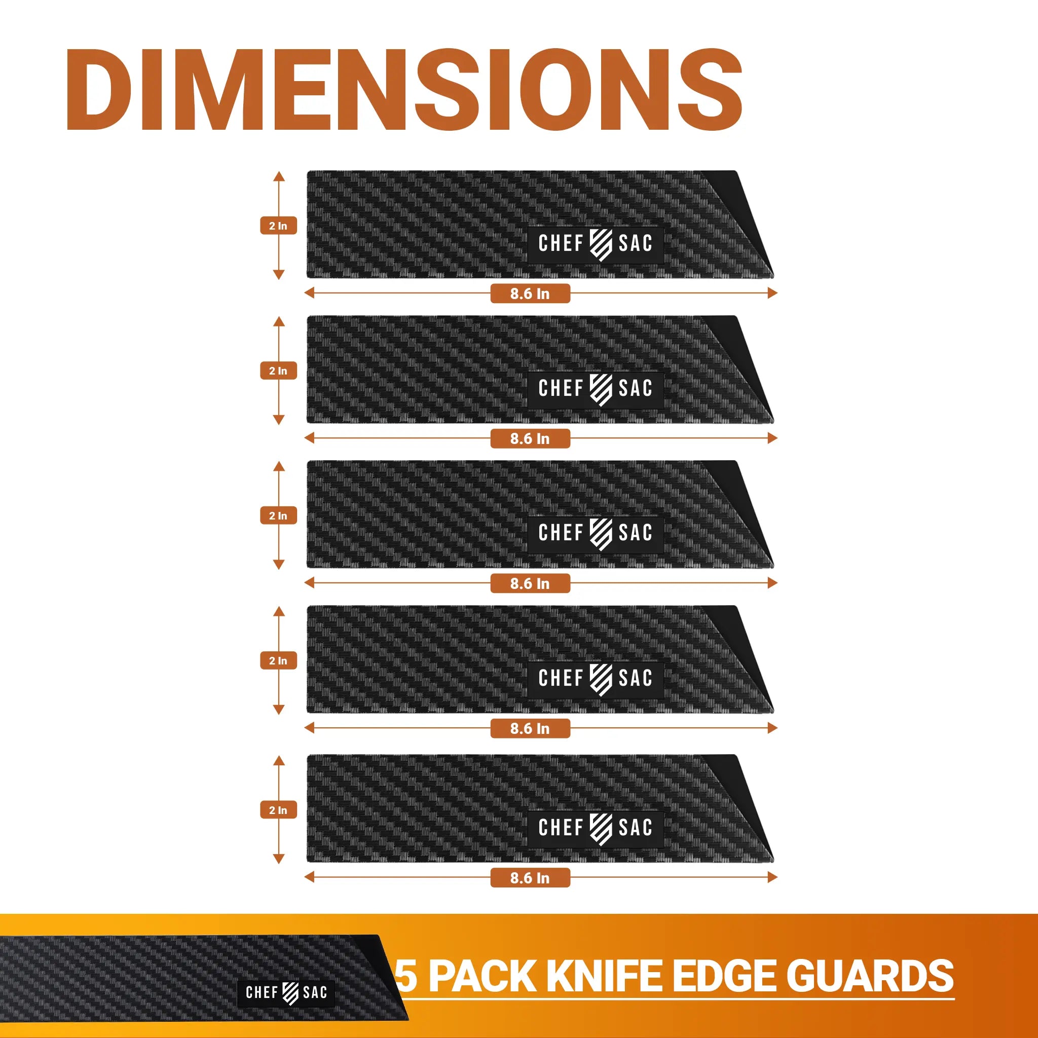 Knife Edge Guard 5-Piece Set (8.5" Blades)
