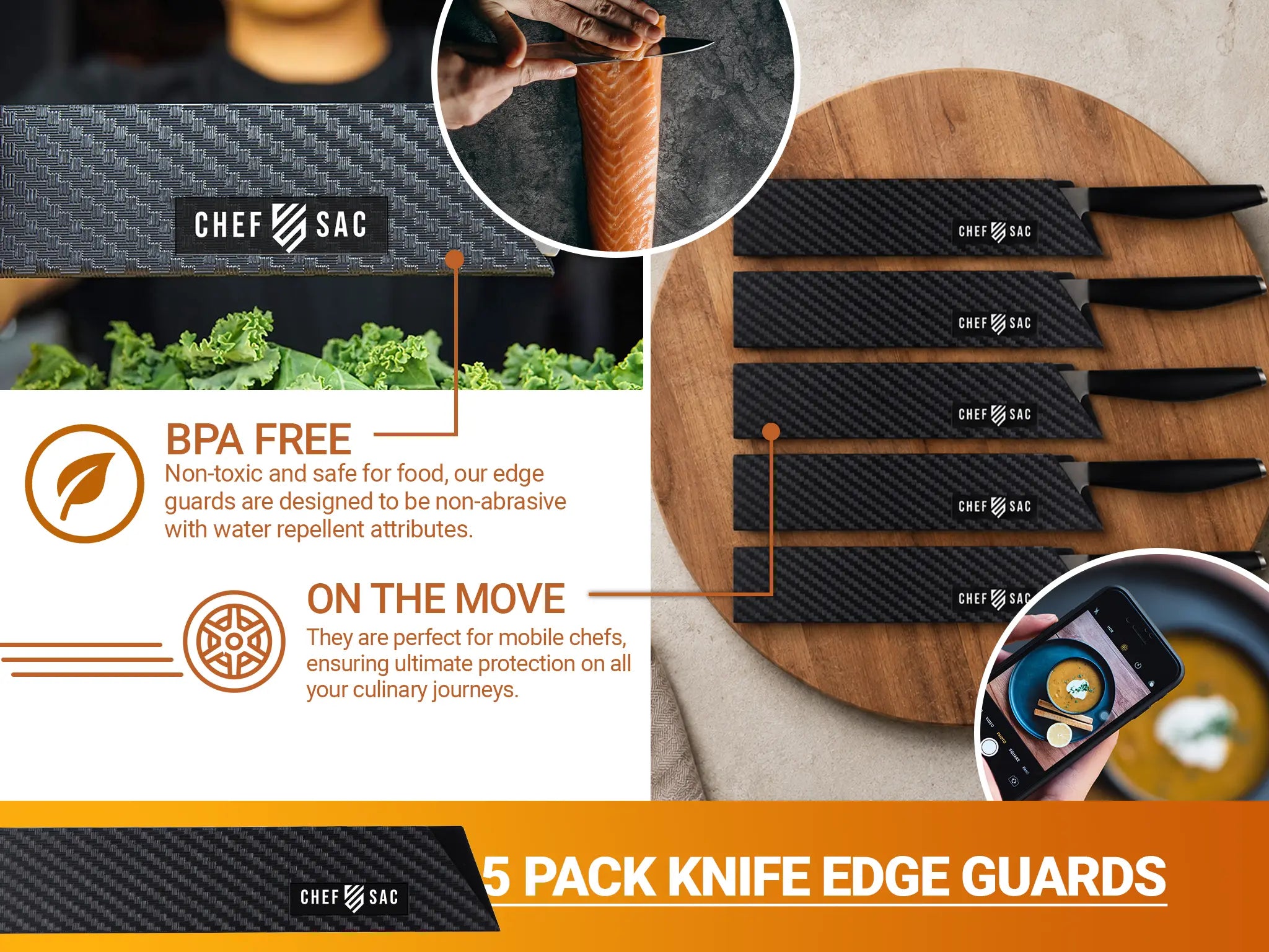 Knife Edge Guard 5-Piece Set (8.5" Blades)
