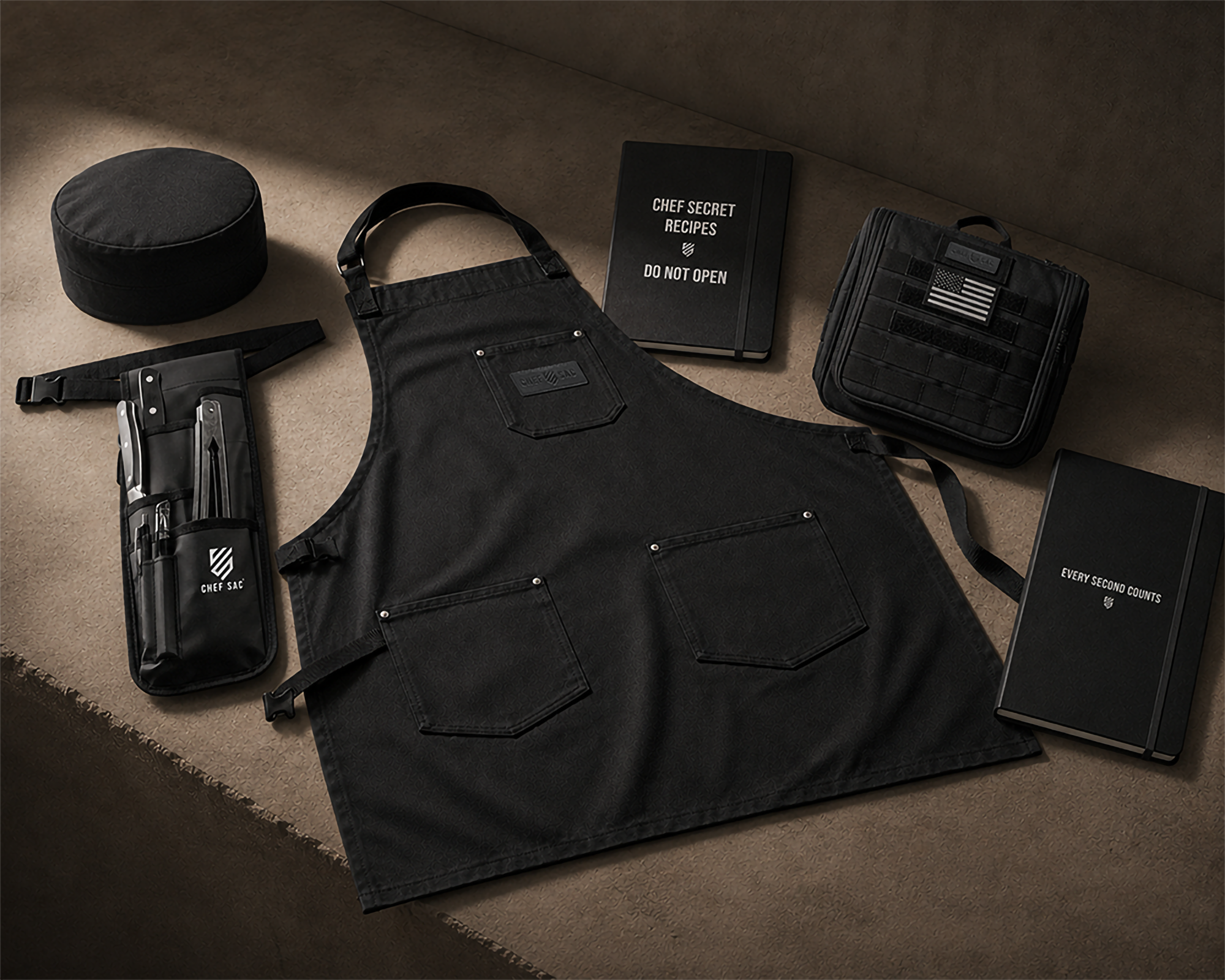 chefsac-beanie-apron-cotton-notebook-holster-tactical-toiletry-chefsac.webp
