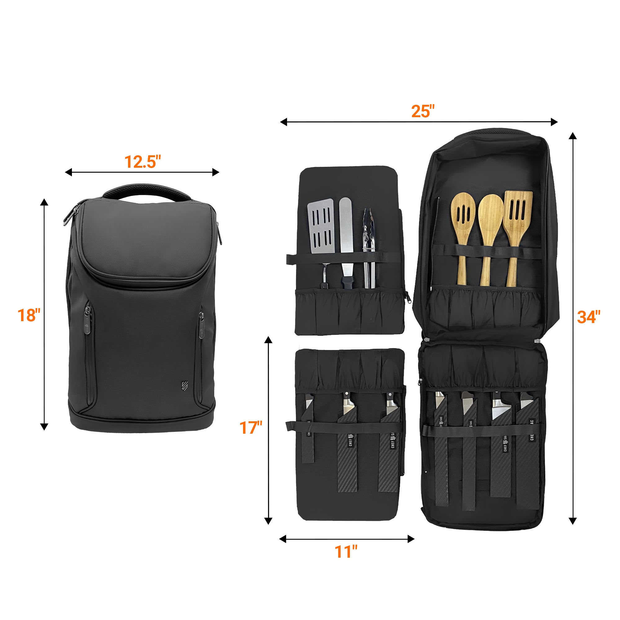 Chef Rucksack Premium Chef Knife Backpack by Chef Sac | Built for Culinary Pros