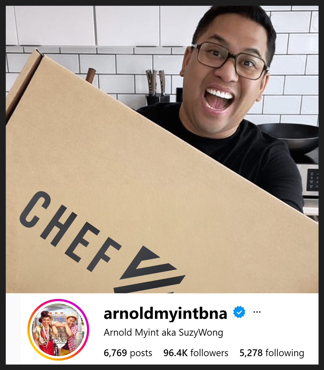 Chef holding Chef Sac box ready for unboxing