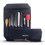 Waxed Canvas Basic Chef Knife Roll Bag