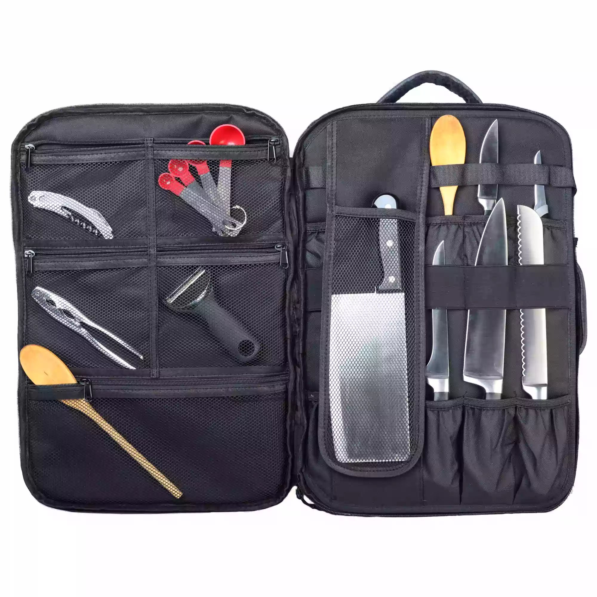 Chef Knife Backpack Set with Knife Roll Bag