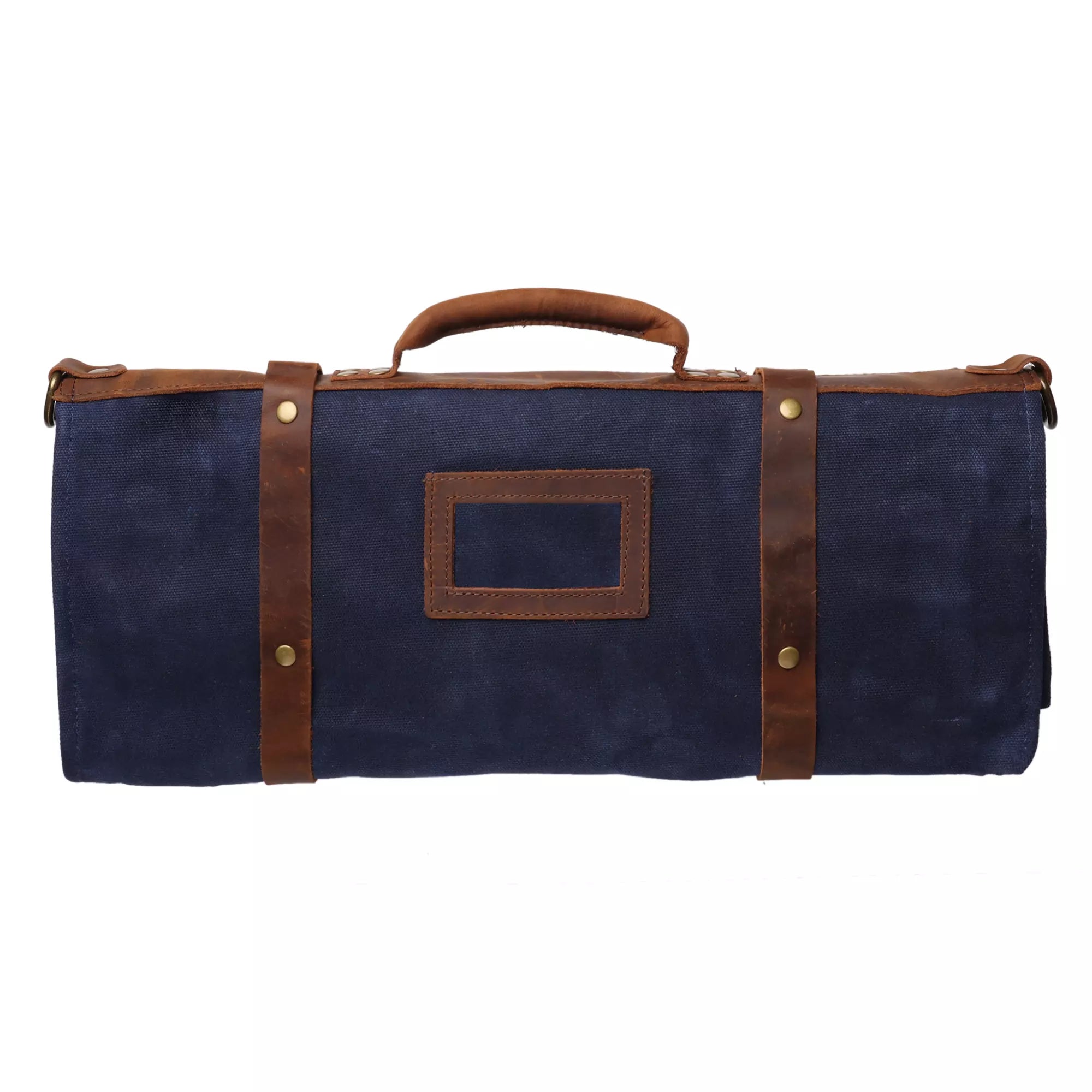 Waxed Canvas & Leather Chef Knife Roll Bag