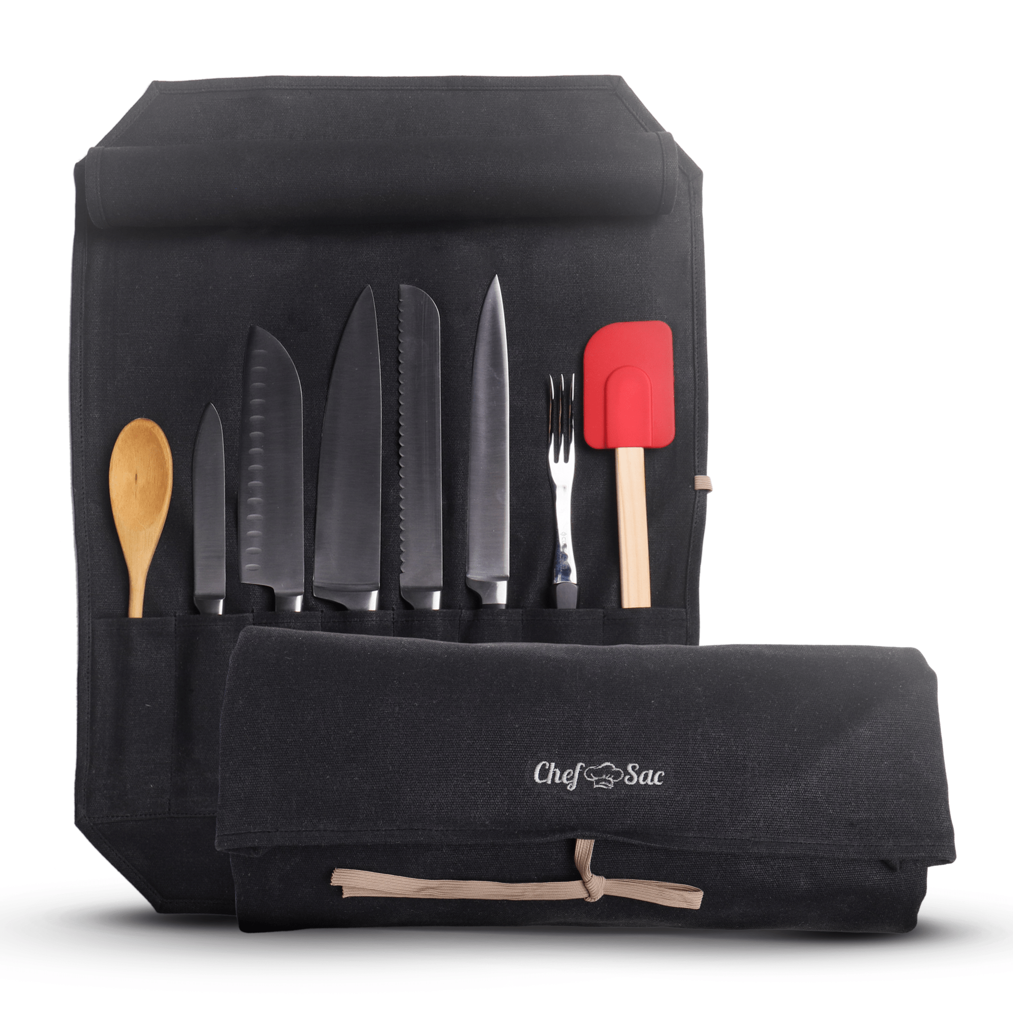 Waxed Canvas Basic Chef Knife Roll Bag