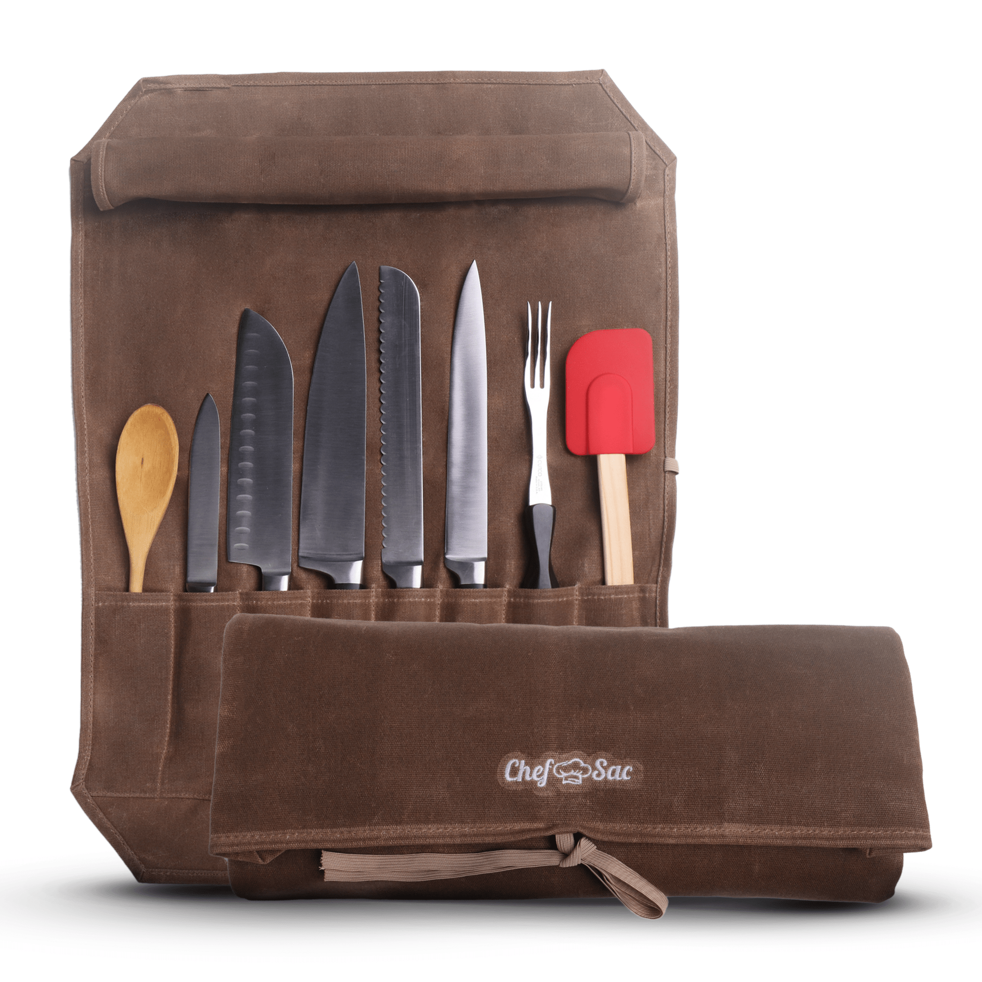 Waxed Canvas Basic Chef Knife Roll Bag