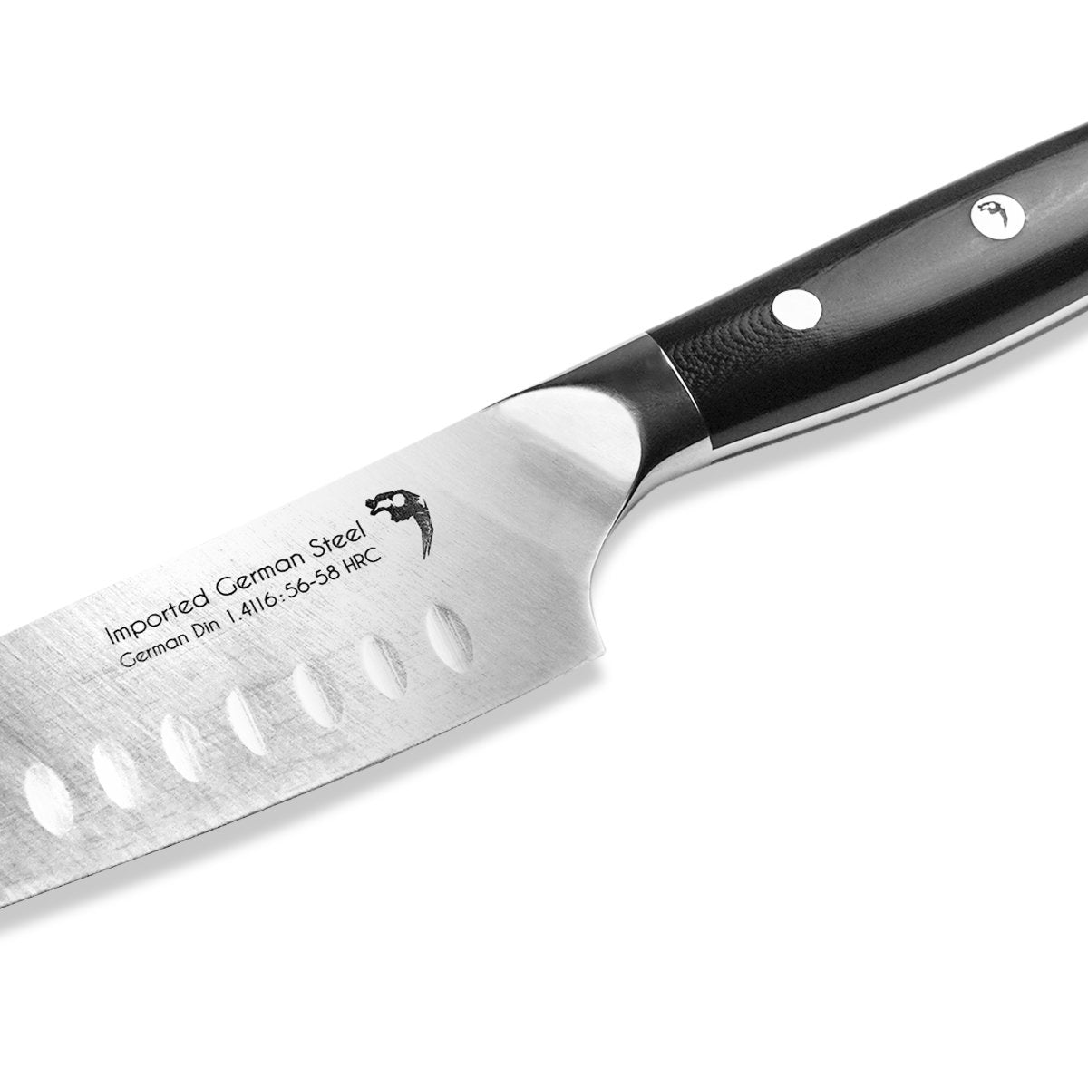 Santoku Chef's Knife 7 inch: Best Quality Professional Scalloped